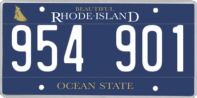 RI license plate 954901