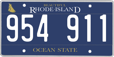 RI license plate 954911