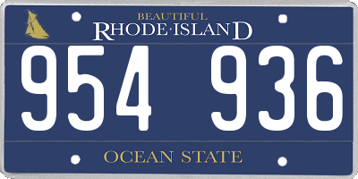 RI license plate 954936