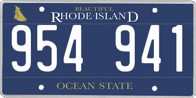 RI license plate 954941