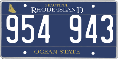 RI license plate 954943
