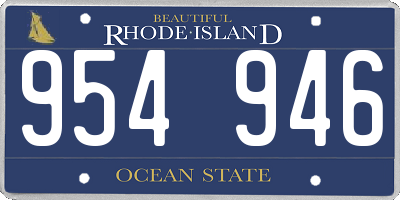 RI license plate 954946