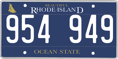 RI license plate 954949