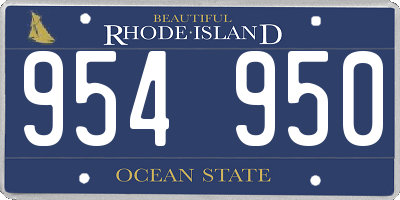 RI license plate 954950