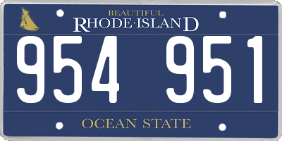 RI license plate 954951