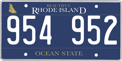 RI license plate 954952