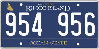 RI license plate 954956
