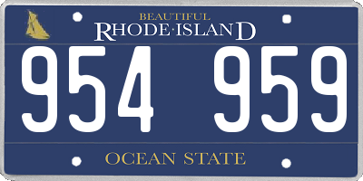 RI license plate 954959