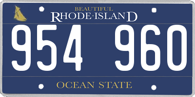 RI license plate 954960