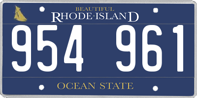 RI license plate 954961