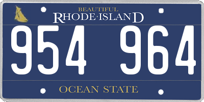 RI license plate 954964