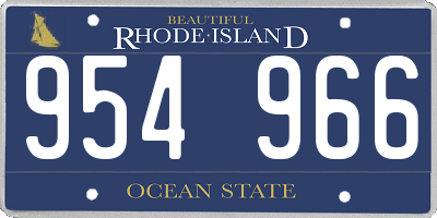 RI license plate 954966