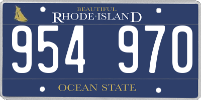 RI license plate 954970