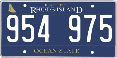 RI license plate 954975