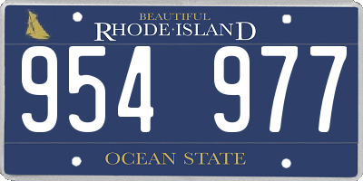 RI license plate 954977