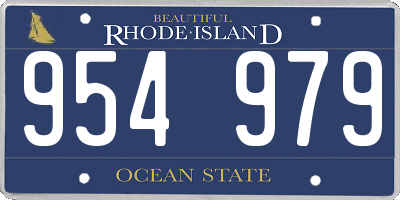RI license plate 954979