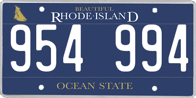 RI license plate 954994