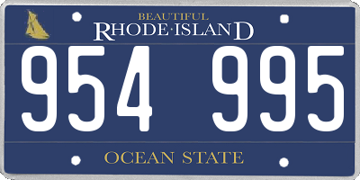 RI license plate 954995
