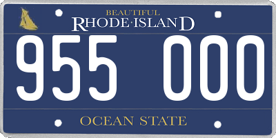RI license plate 955000