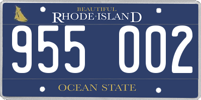 RI license plate 955002