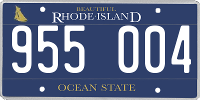 RI license plate 955004