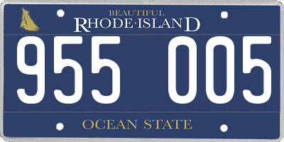 RI license plate 955005