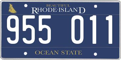 RI license plate 955011