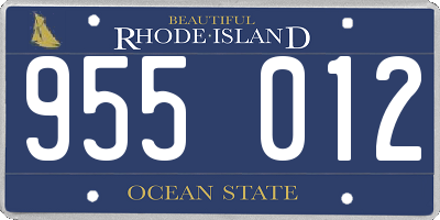 RI license plate 955012