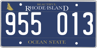 RI license plate 955013