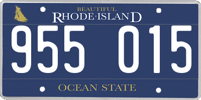 RI license plate 955015