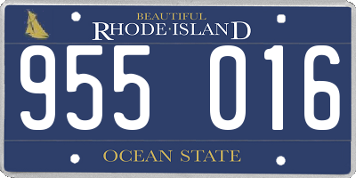 RI license plate 955016