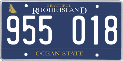 RI license plate 955018