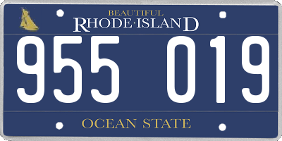 RI license plate 955019
