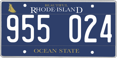RI license plate 955024