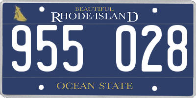 RI license plate 955028