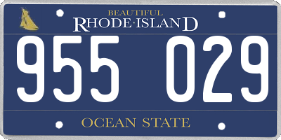 RI license plate 955029