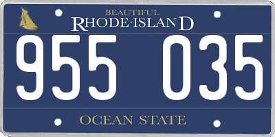 RI license plate 955035