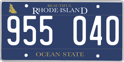 RI license plate 955040