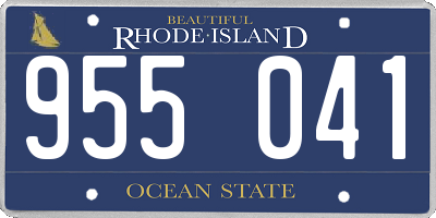 RI license plate 955041