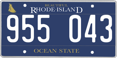 RI license plate 955043