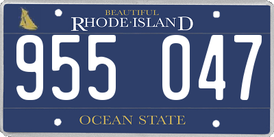 RI license plate 955047