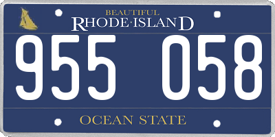 RI license plate 955058