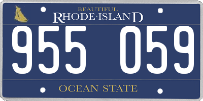 RI license plate 955059