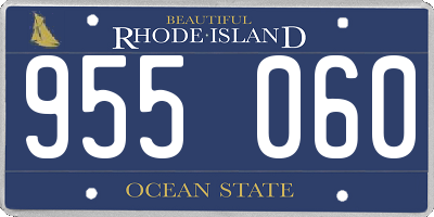 RI license plate 955060