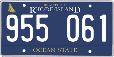 RI license plate 955061