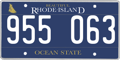 RI license plate 955063