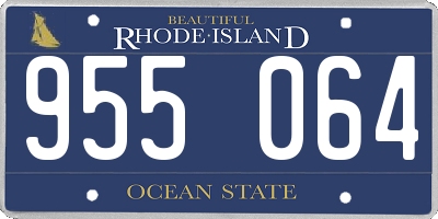 RI license plate 955064