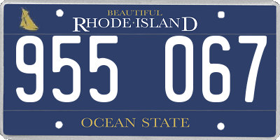 RI license plate 955067