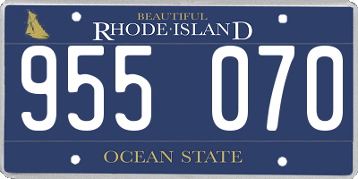 RI license plate 955070