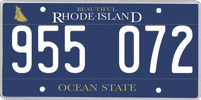 RI license plate 955072